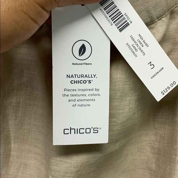 NWT CHICO'S long skirt size 3 beige - Picture 4 of 8